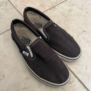 black vans slipons
